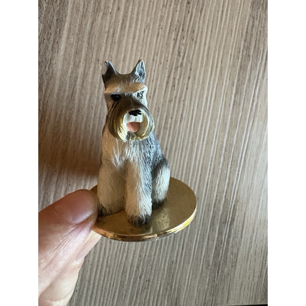 Schnauzer Tiny Ones Figurine Hand Painted Black Gray 1992 Conversation Concepts